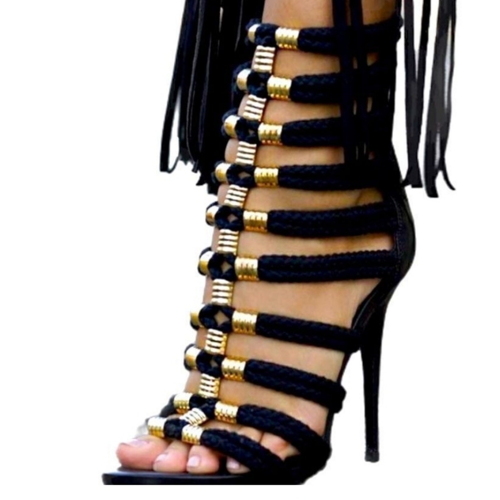 BALMAIN x H&M Gladiator Rope Heels